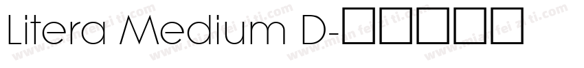 Litera Medium D字体转换